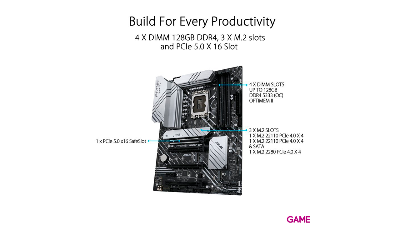 ASUS Prime Z690-P D4 Intel Z690 LGA 1700 ATX - Placa Base-1