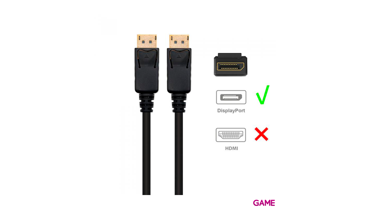Ewent EC1406 DisplayPort 2 m Negro - Cable-1
