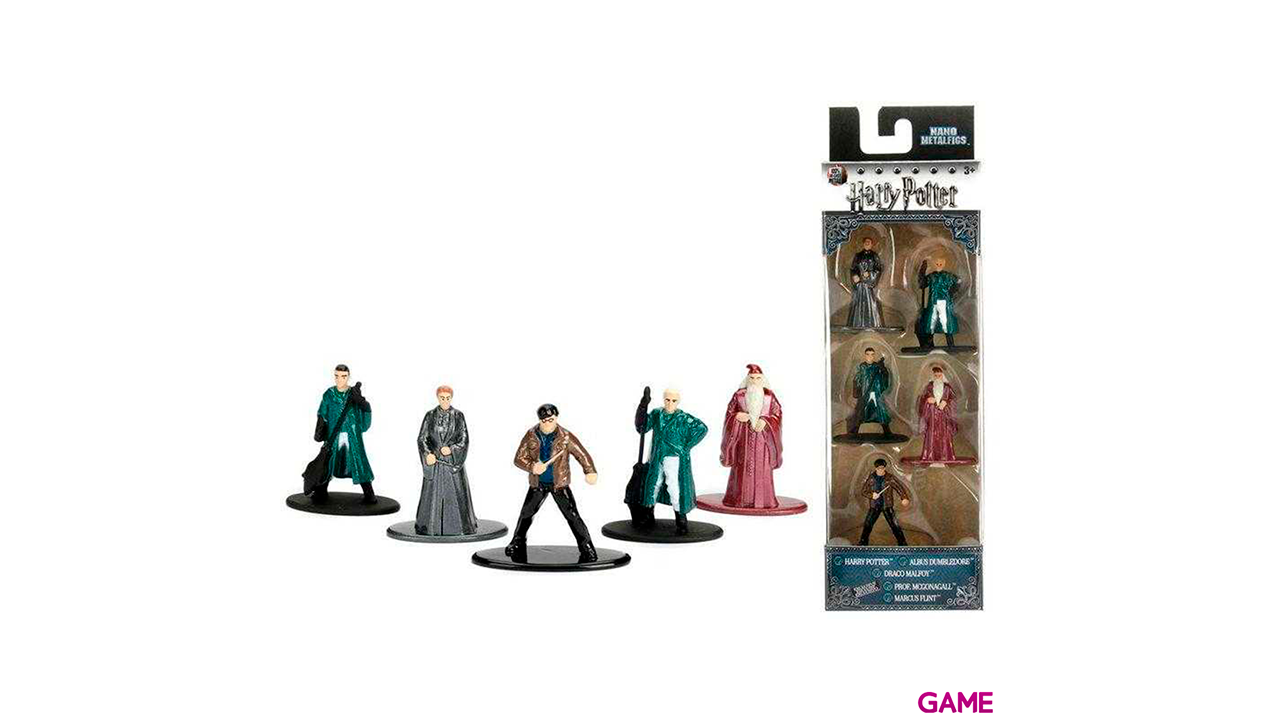Set 5 figuras metal Harry Potter 4cm-0