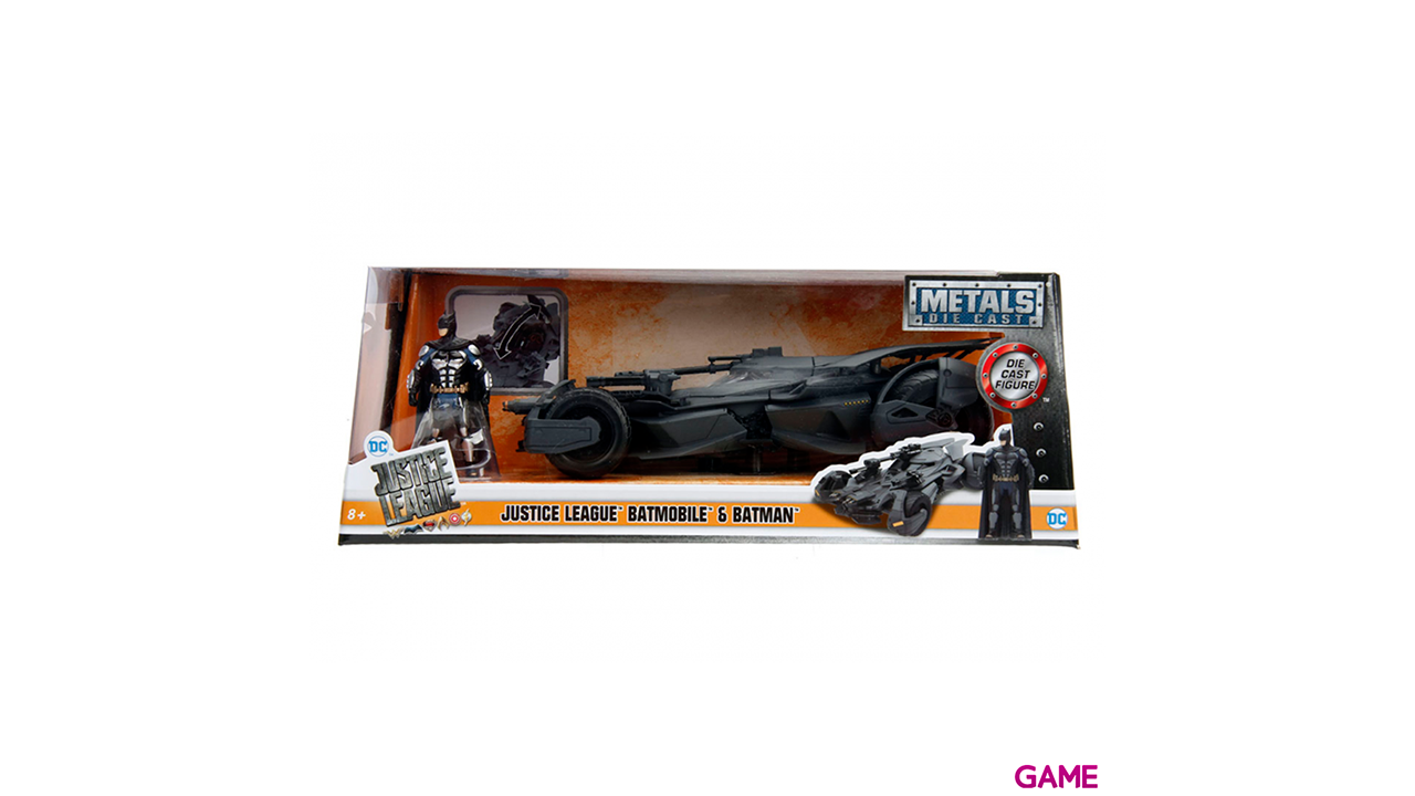 Set figura + coche Batmovil metal La Liga de la Justicia DC Comics-3