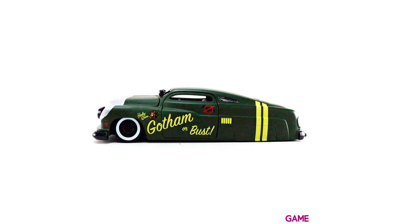 Set figura + coche metal Mercury 1951 Harley Quinn DC Comics-2