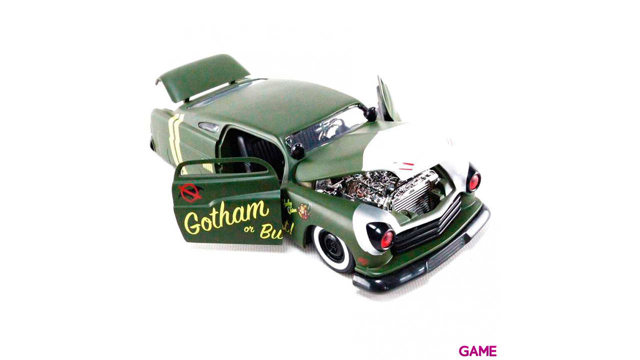 Set figura + coche metal Mercury 1951 Harley Quinn DC Comics-6