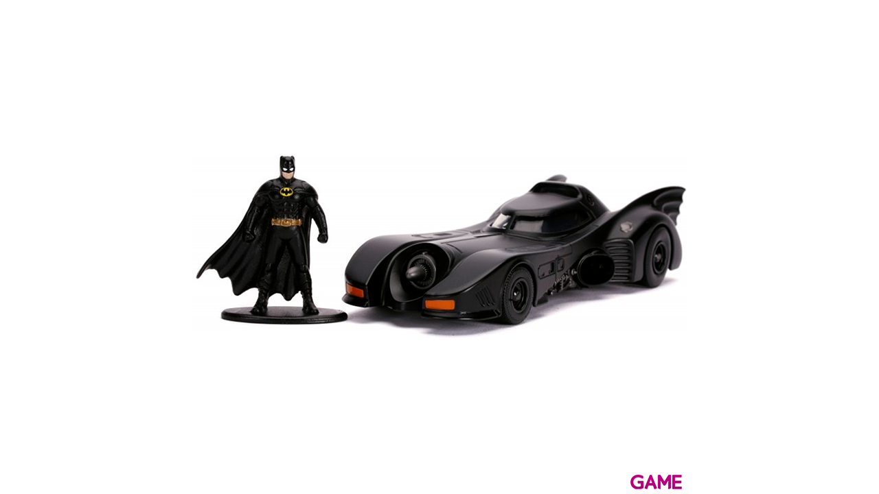 Set figura + coche Batmovil metal 1989 Batman DC Comics-0
