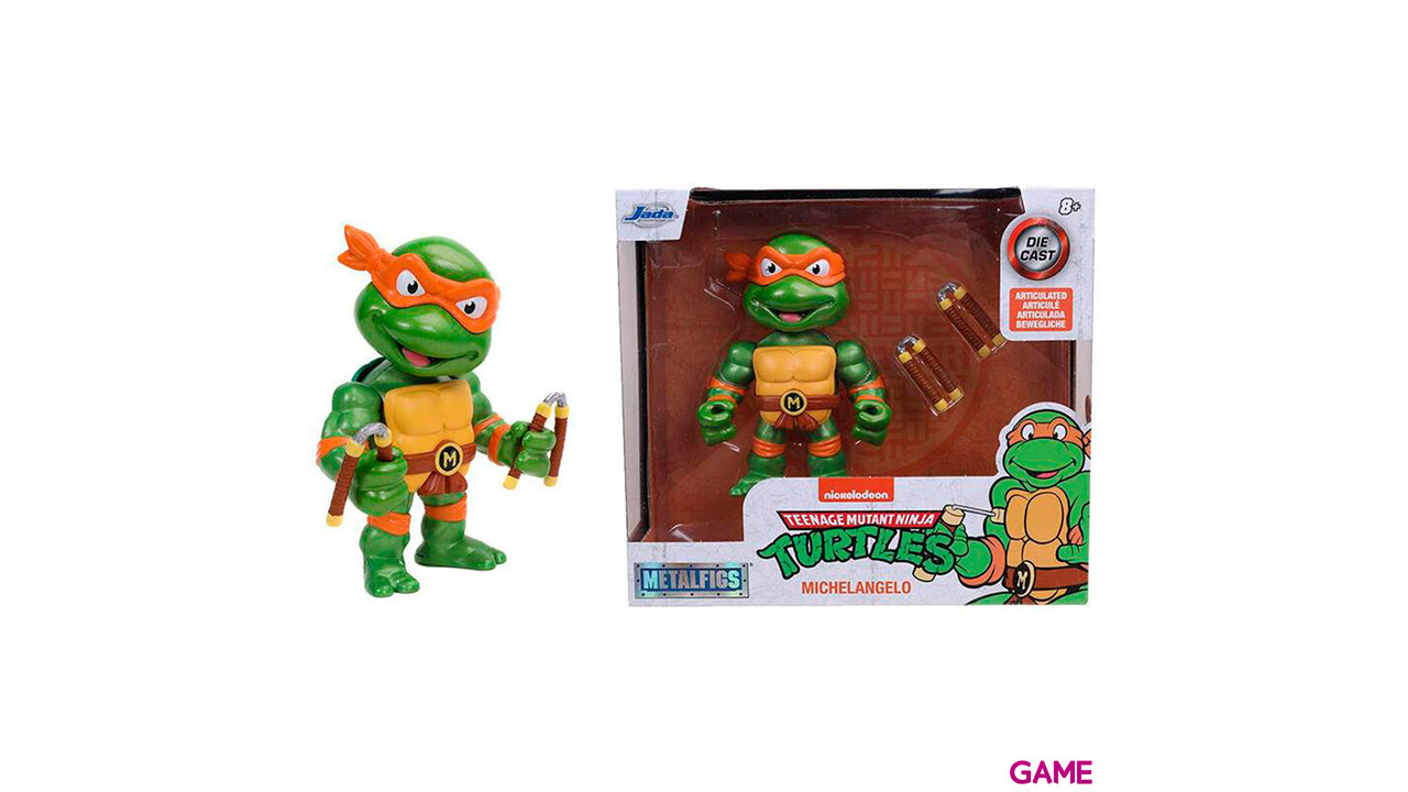 Figura metalfigs Michelangelo Tortugas Ninja 10cm-1