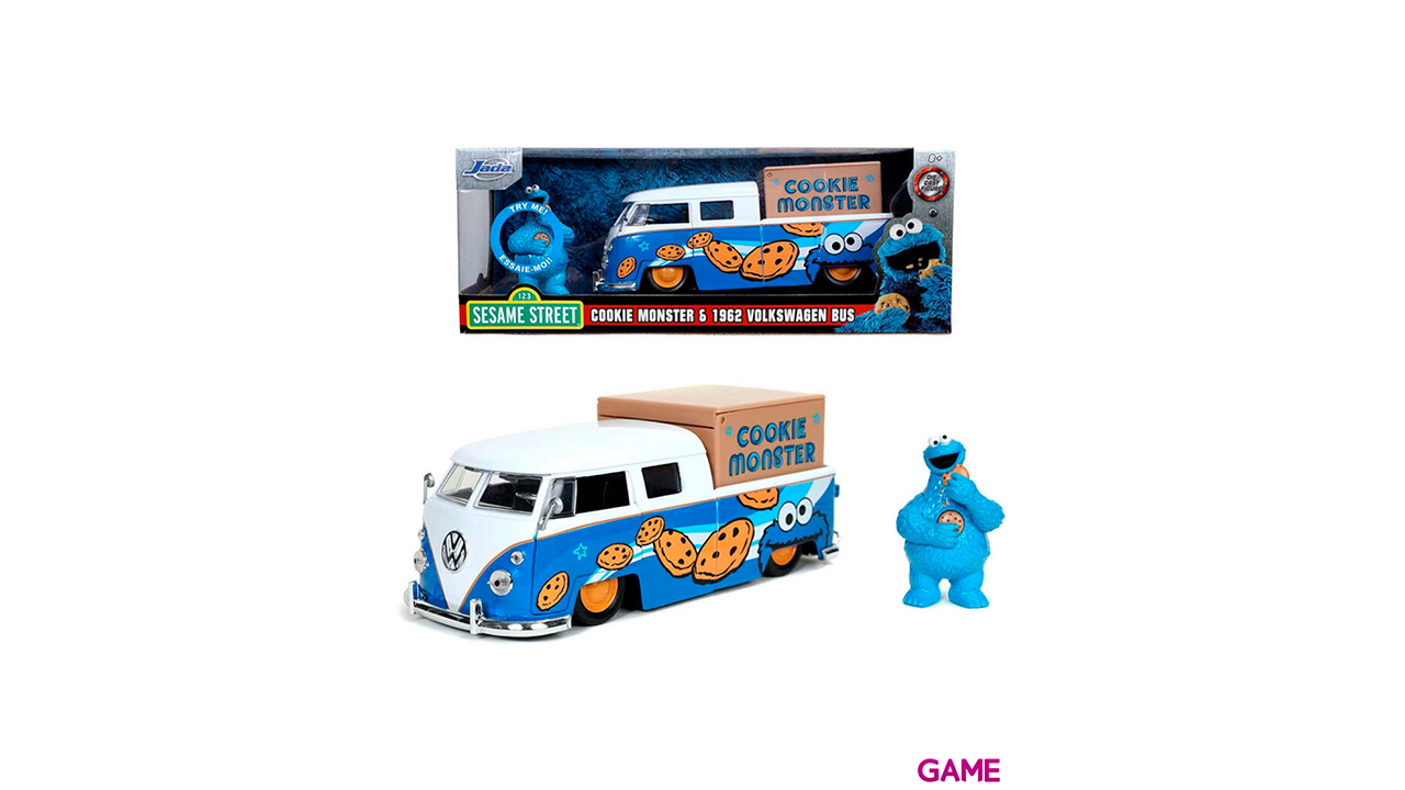 Set figura Monstruo de las galletas + Furgoneta VW 1962 Barrio Sésamo-0