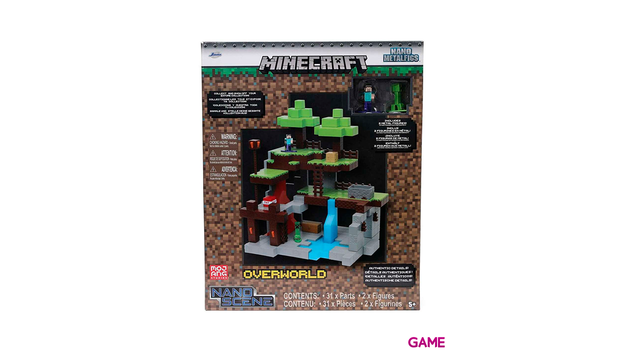 Escenario Mundo Minecraft + 2 figuras-0