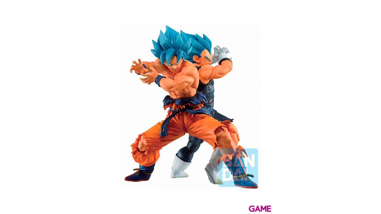 Figura Ichibansho Son Goku Super Saiyan God Vegeta Super Saiyan Iksho VS Omnibus Dragon Ball 20cm-1