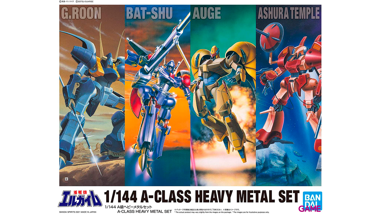 Set figuras Model Kit Auge Bash G-roon y Ashura Temple Clase A Heavy Metal Heavy Metal L-Gaim-6
