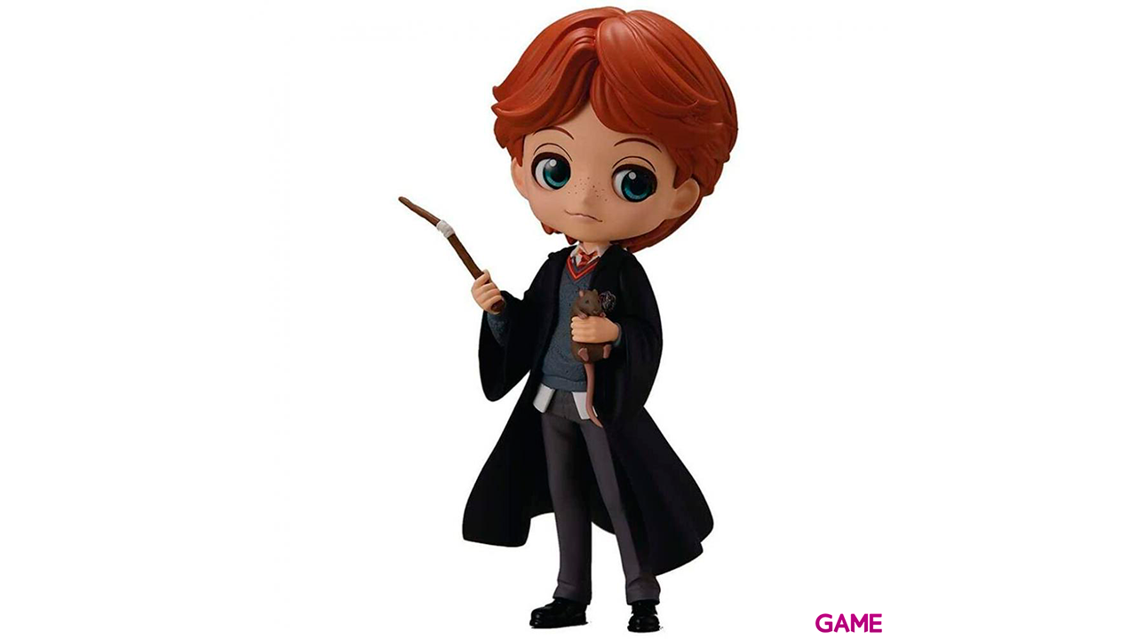 Figura Ron Weasley with Scabbers Harry Potter Q Posket 14cm-0