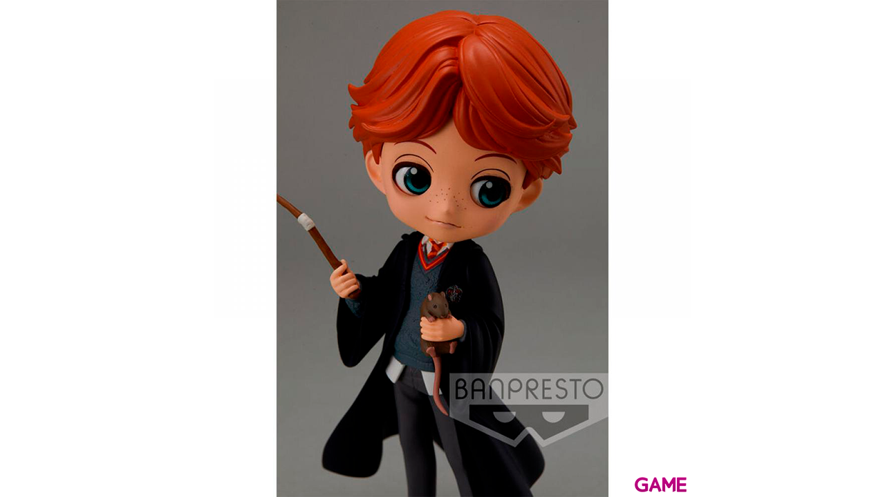 Figura Ron Weasley with Scabbers Harry Potter Q Posket 14cm-2