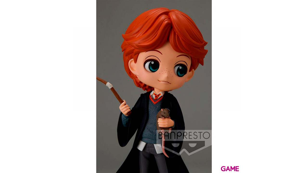 Figura Ron Weasley with Scabbers Harry Potter Q Posket 14cm-3