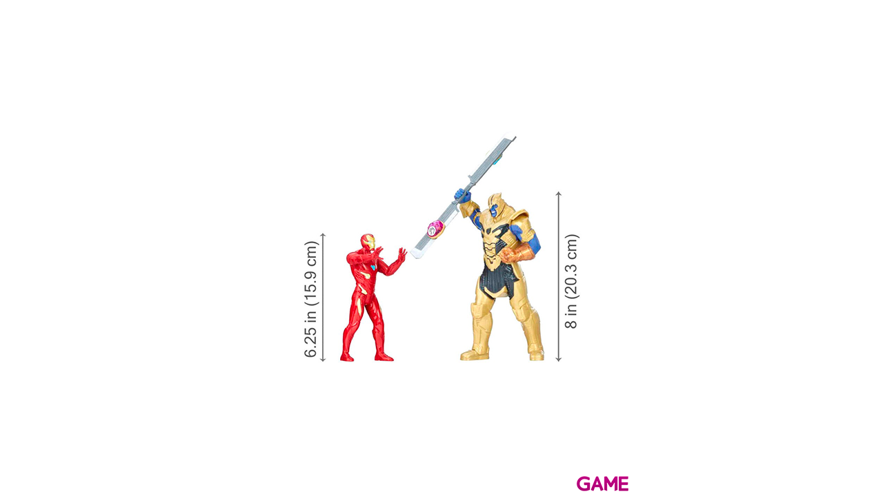 Set figuras Iron Man vs Thanos Vengadores Avengers Marvel-0