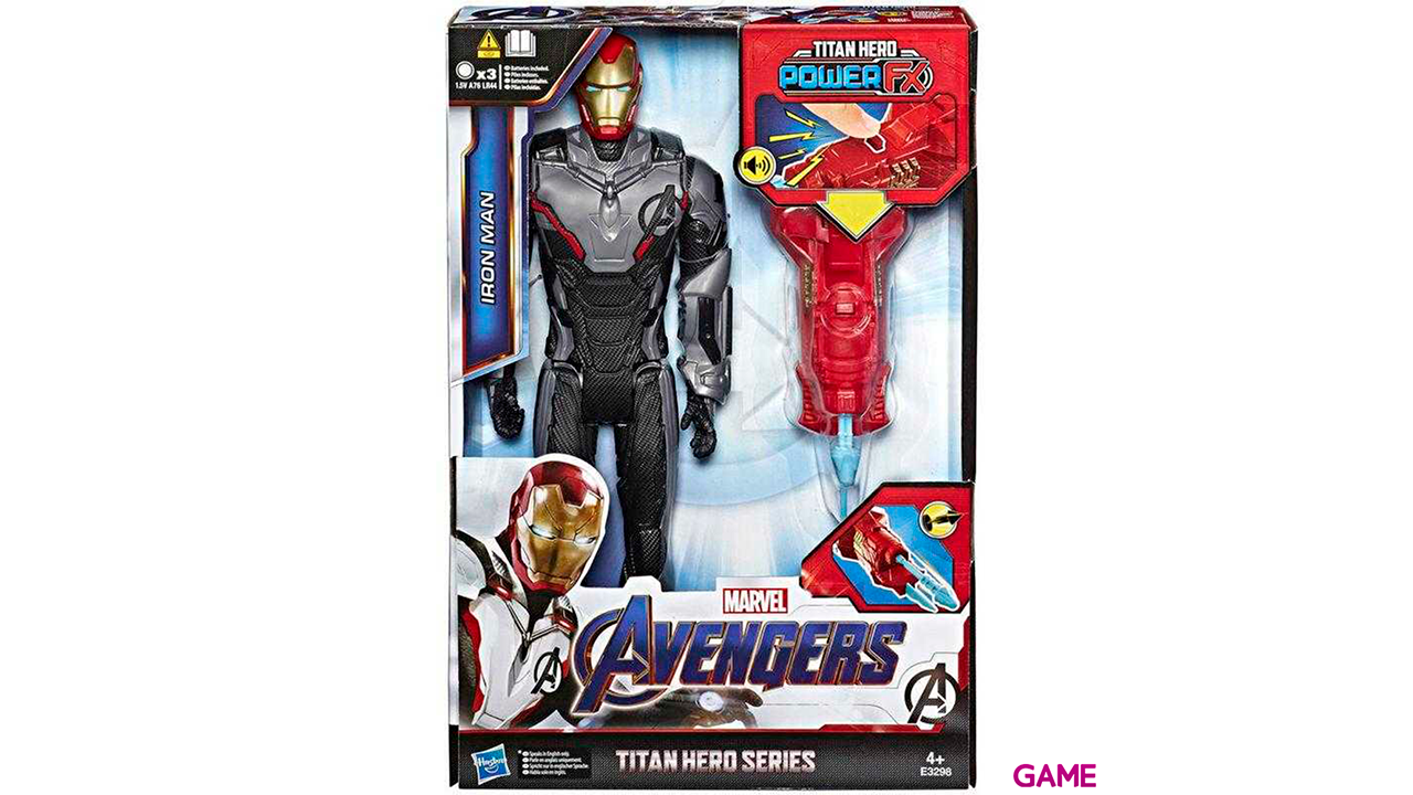 Figura Titan Hero Power Iron Man Vengadores Marvel 30cm-0