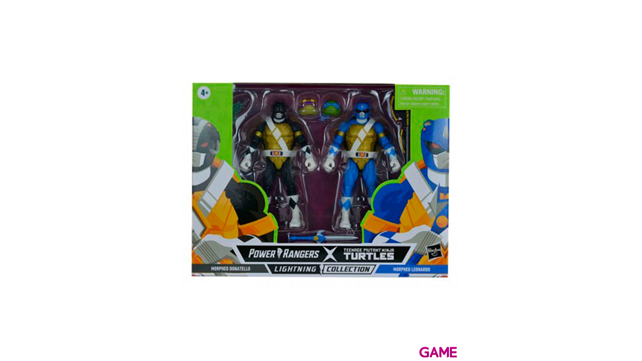 Pack figura Donatello Leonardo Power Tortugas Ninja Rangers 15cm-0
