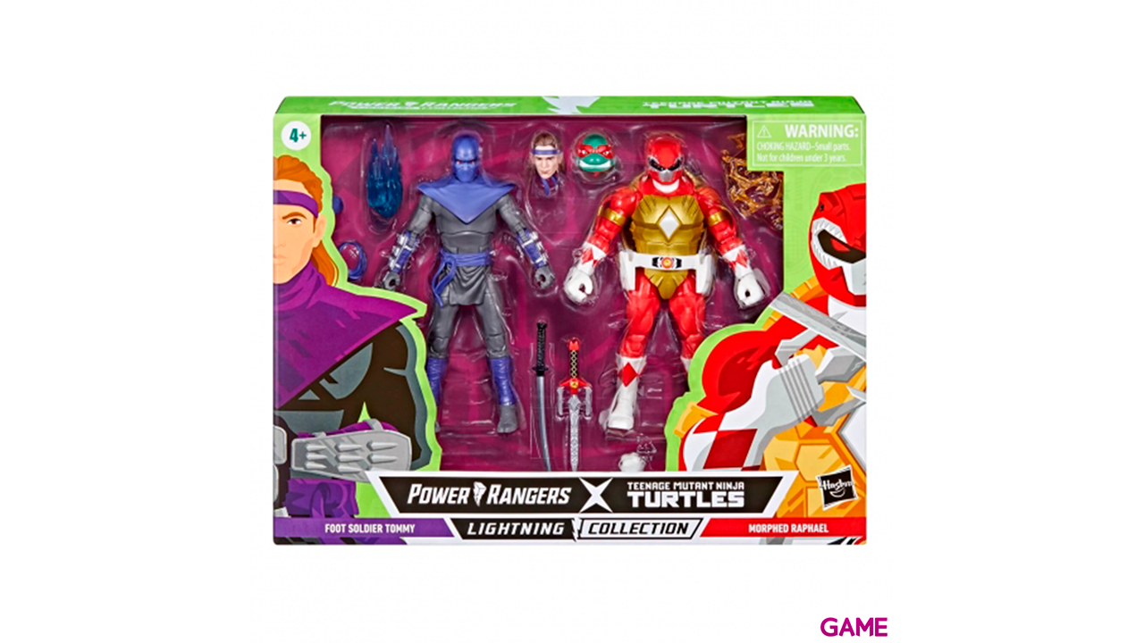 Pack figura Raphael Foot Soldier Tommy Tortugas Ninja Power Rangers 15cm-0