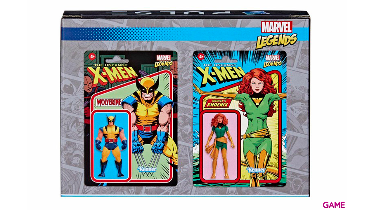 Set 2 Figuras Phoenix And Wolverine Retro Marvel Legends 9cm-0