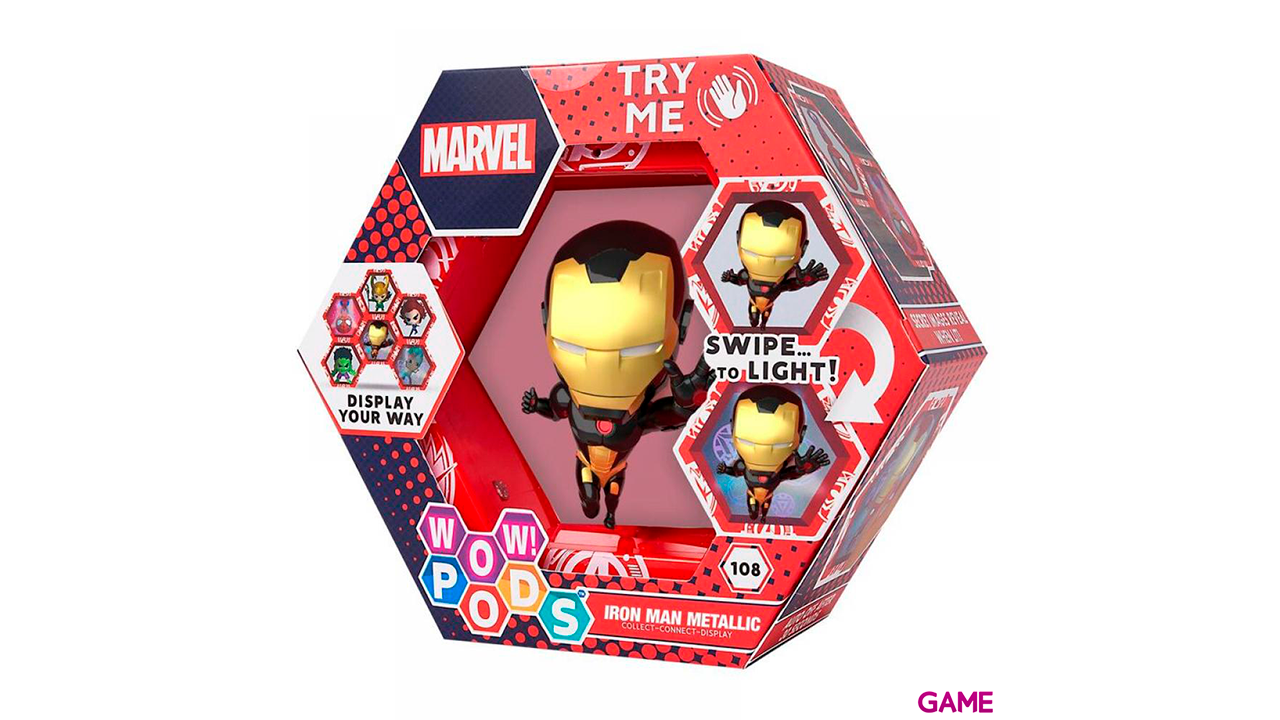 Figura led WOW POD Iron Man Gold Metallic Marvel-0