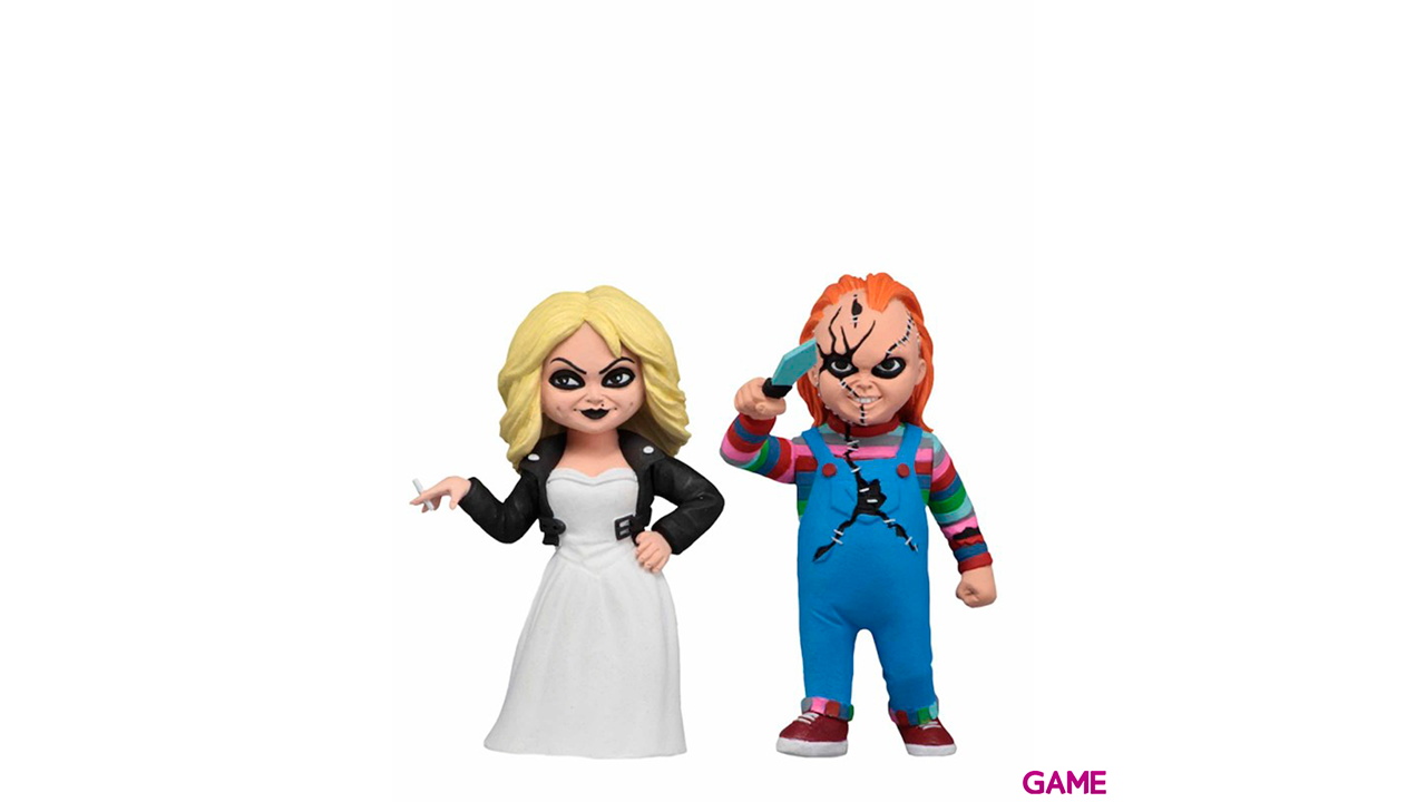Pack 2 figuras Chucky y Tiffany La Novia de Chucky Toony Terrors 15cm-0