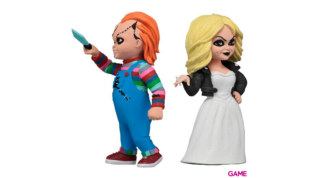 Pack 2 figuras Chucky y Tiffany La Novia de Chucky Toony Terrors 15cm-2