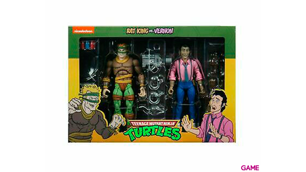 Pack 2 figuras Rat King y Vernon Tortugas Ninja 18cm-0