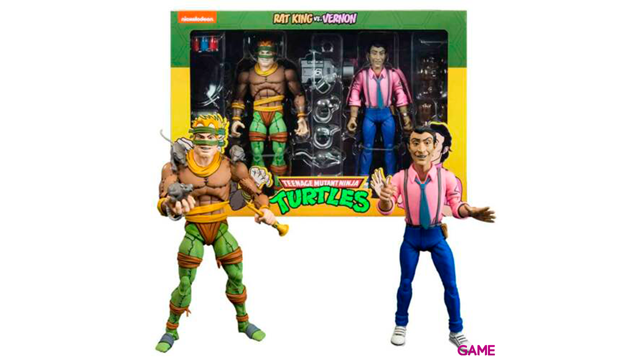 Pack 2 figuras Rat King y Vernon Tortugas Ninja 18cm-1