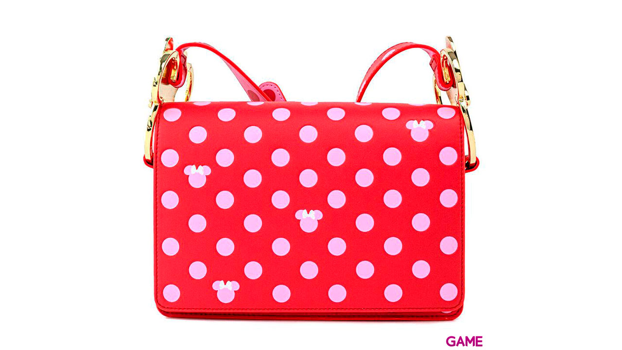 LoungeFly Pink Polka Dot Minnie Disney - Bandolera-0