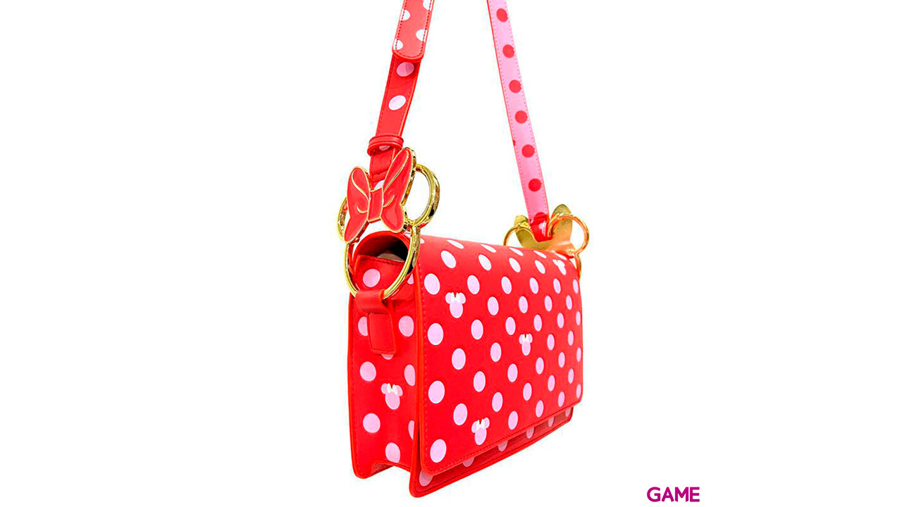LoungeFly Pink Polka Dot Minnie Disney - Bandolera-2