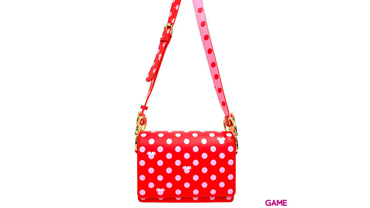 LoungeFly Pink Polka Dot Minnie Disney - Bandolera-4