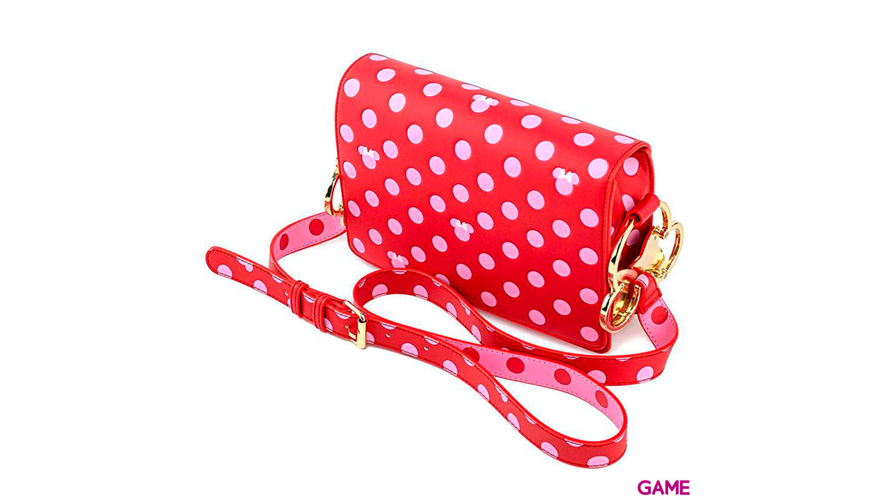 LoungeFly Pink Polka Dot Minnie Disney - Bandolera-5