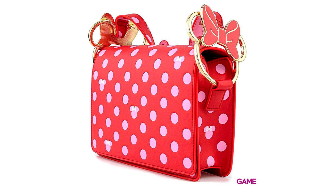 LoungeFly Pink Polka Dot Minnie Disney - Bandolera-6