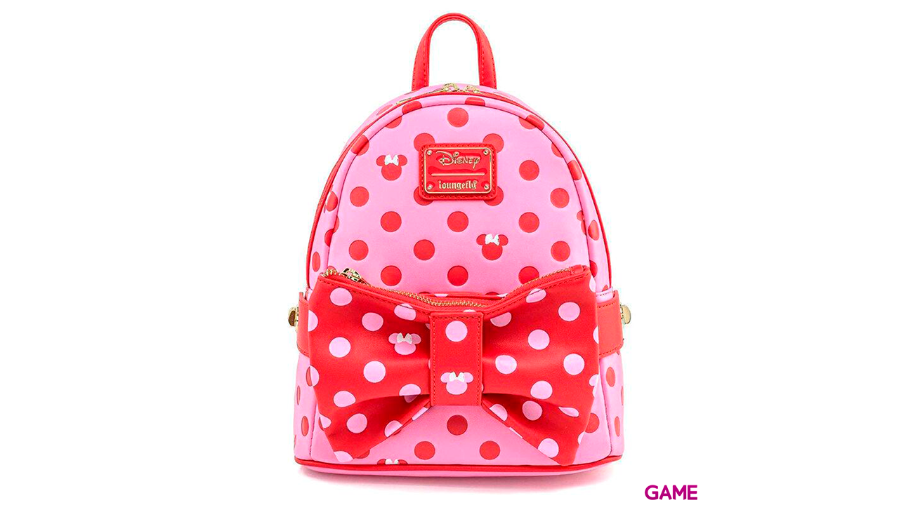 LoungeFly Pink Polka Dot Minnie Disney 31cm - Mochila-0