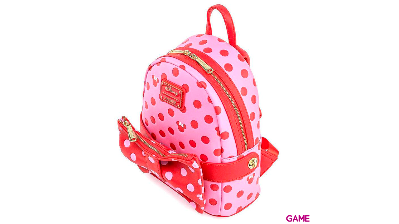 LoungeFly Pink Polka Dot Minnie Disney 31cm - Mochila-1