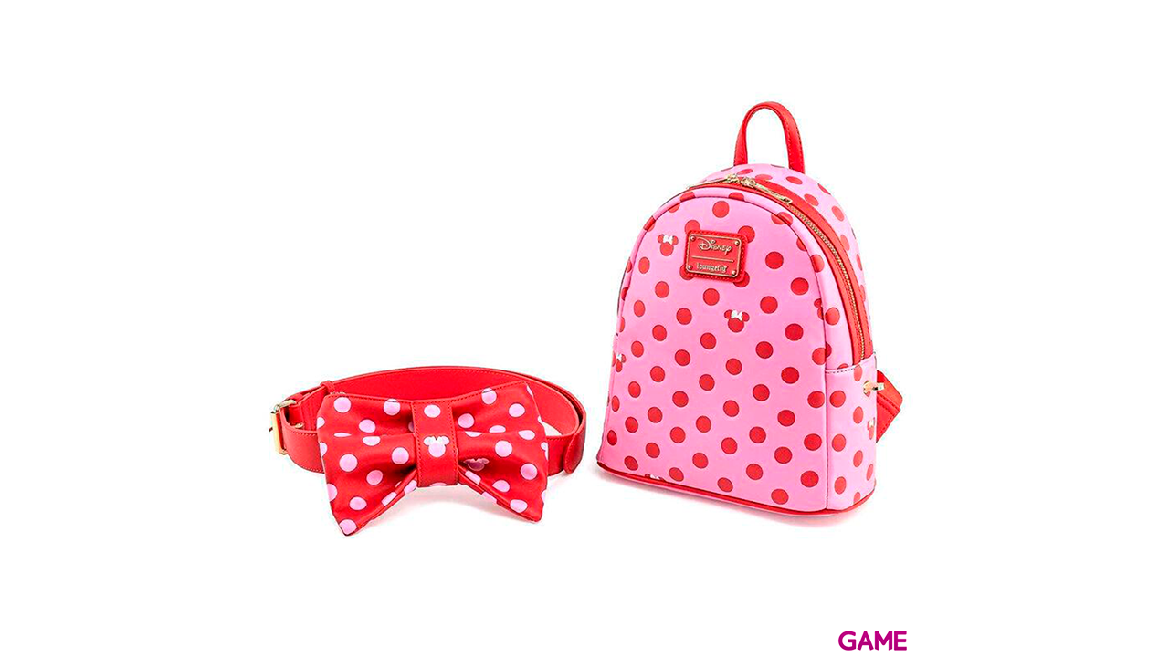 LoungeFly Pink Polka Dot Minnie Disney 31cm - Mochila-3
