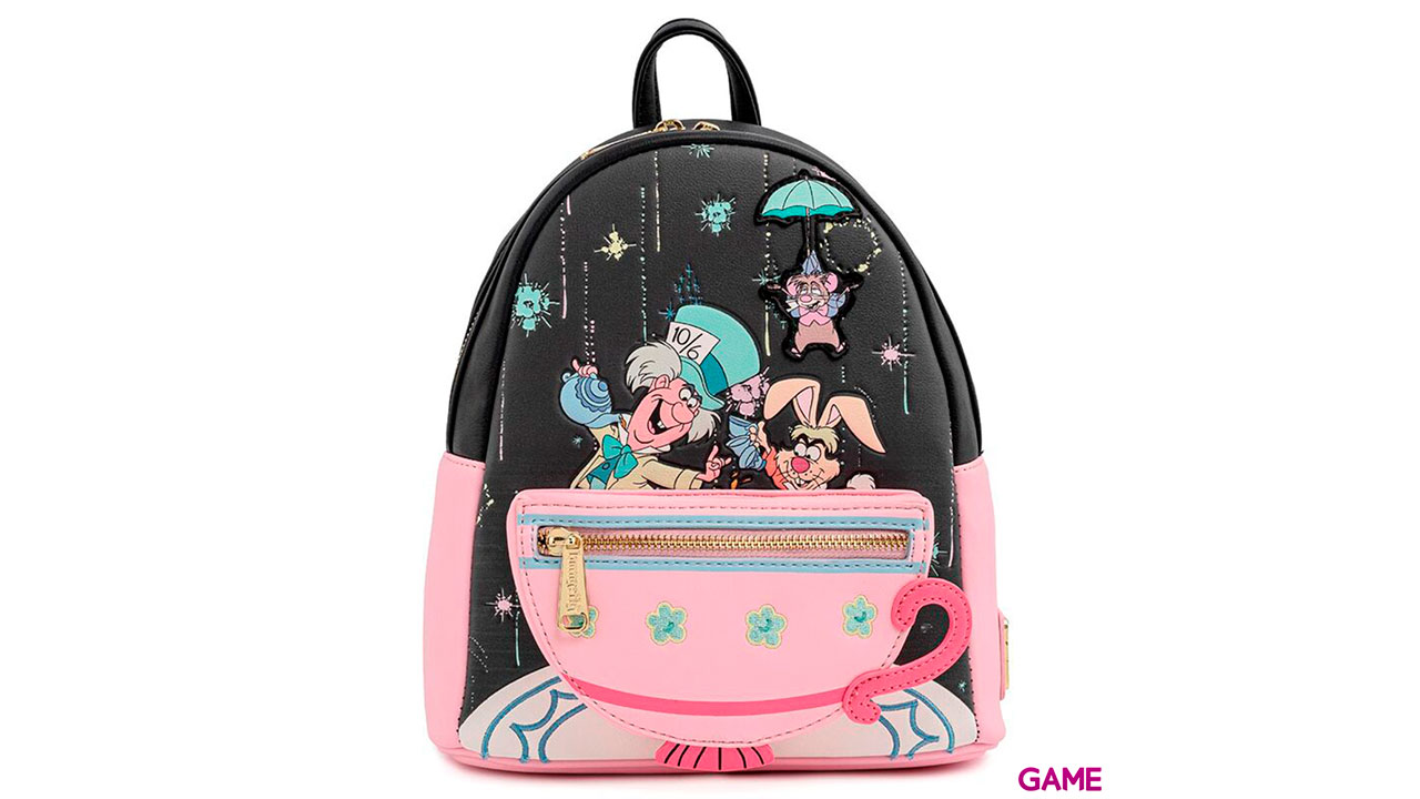 LoungeFly Feliz No Cumpleaños Alicia en el Pais de las Maravillas Disney 26cm - Mochila-3