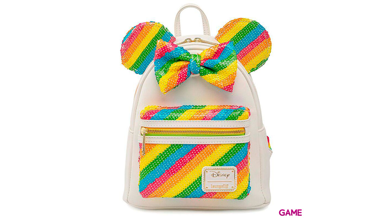 LoungeFly Rainbow Minnie Disney 26cm - Mochila-0