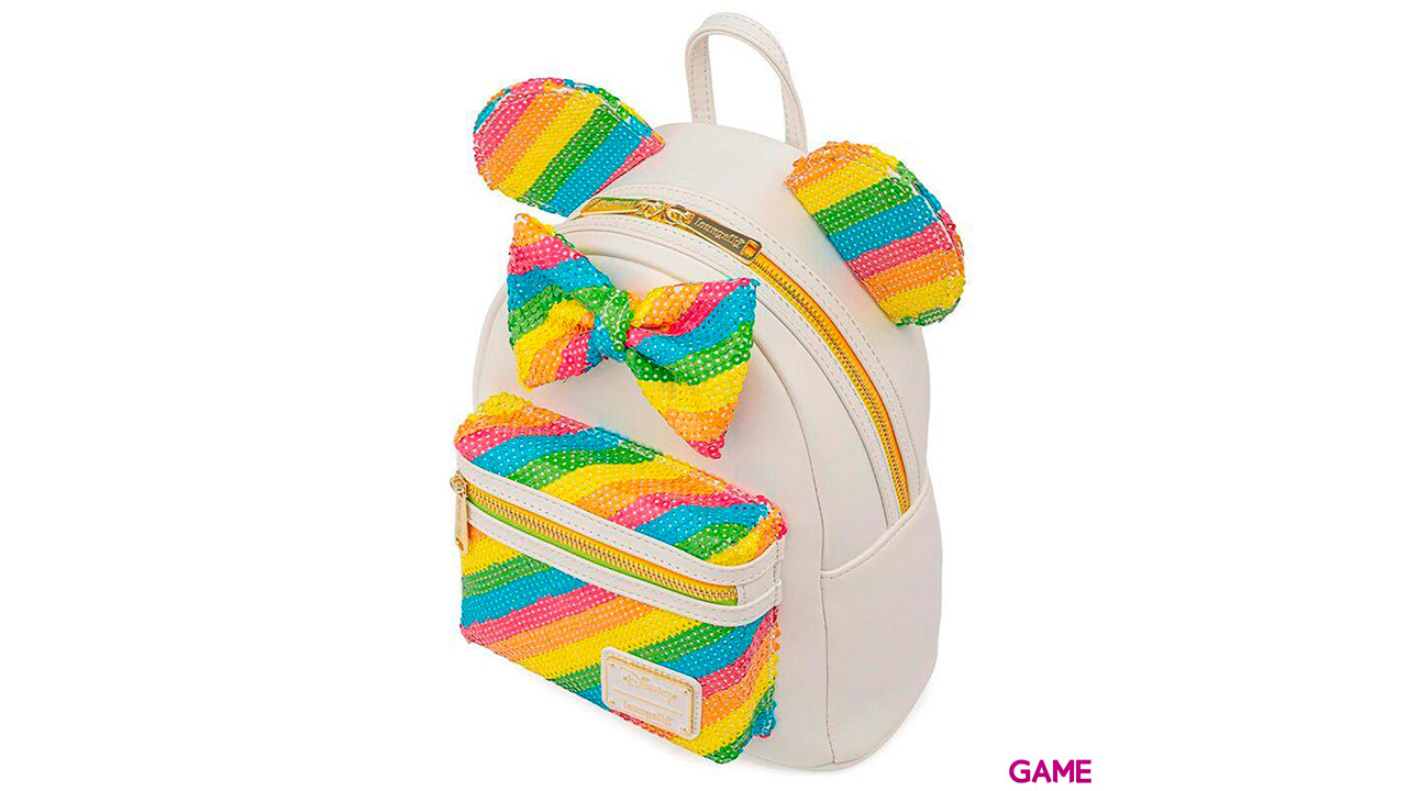 LoungeFly Rainbow Minnie Disney 26cm - Mochila-4