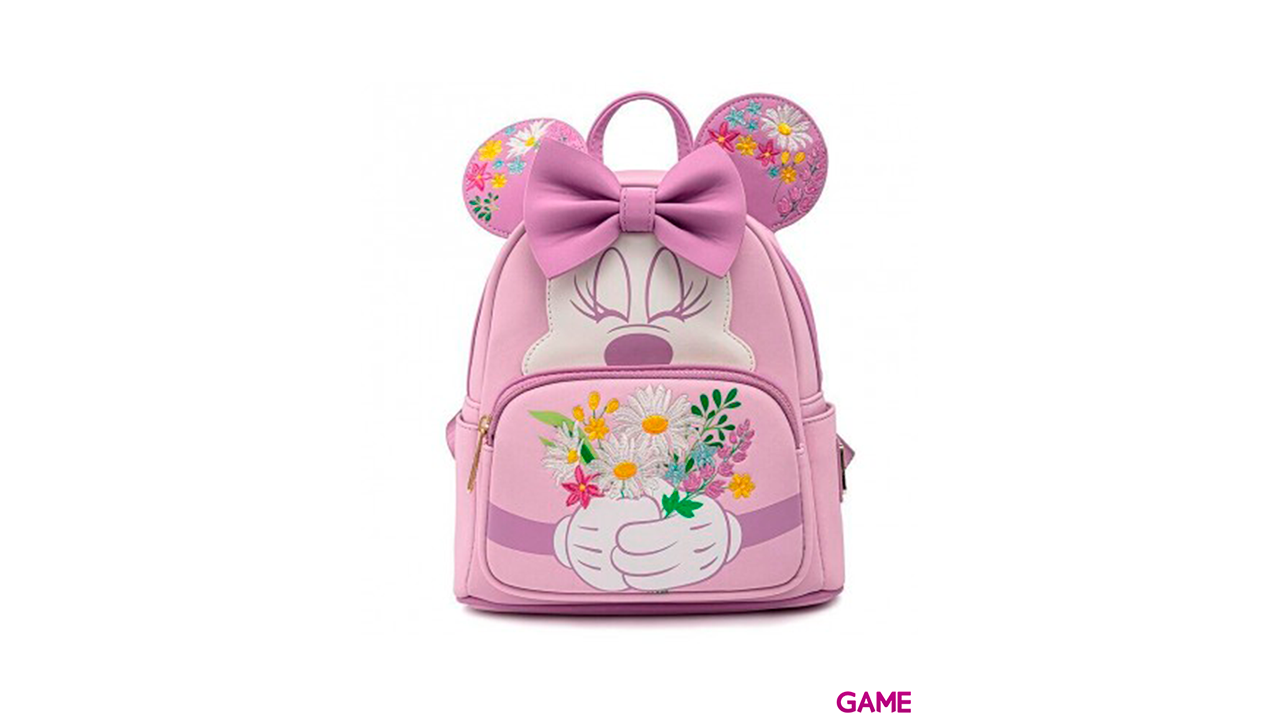 LoungeFly Holding Flowers Minnie Disney 26cm - Mochila-0