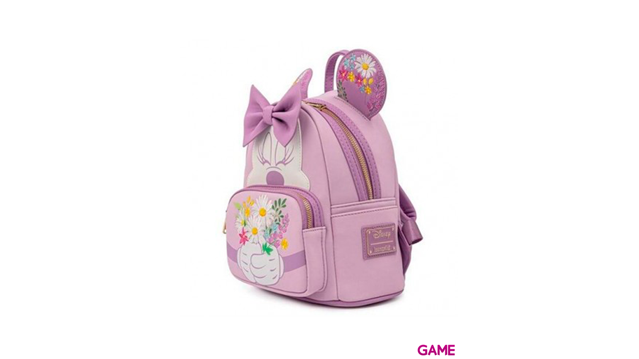 LoungeFly Holding Flowers Minnie Disney 26cm - Mochila-1