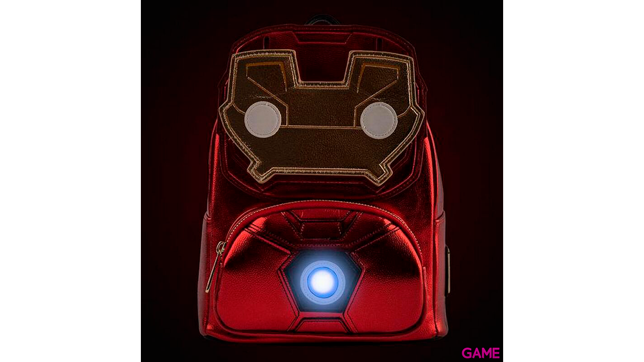 LoungeFly Iron Man Light-Up Marvel 26cm - Mochila-1