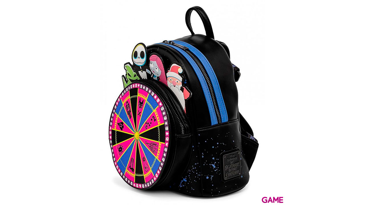 LoungeFly Ruleta Oogie Boogie Pesadilla Antes de Navidad Disney 26cm - Mochila-4