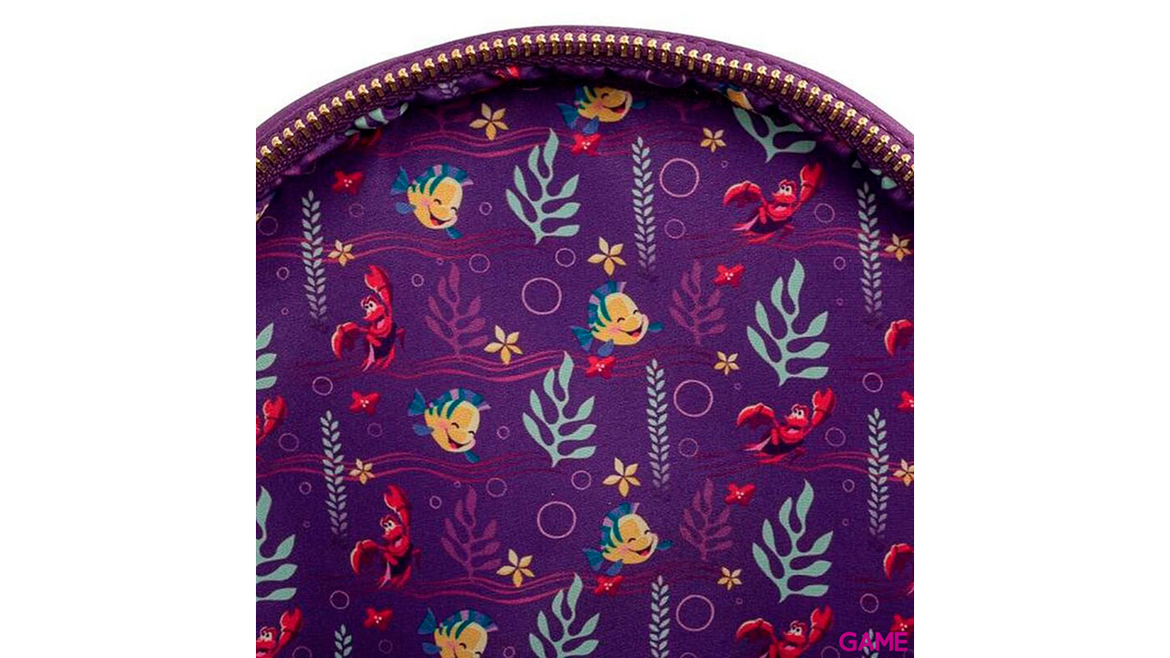 LoungeFly Castillo Ariel La Sirenita Disney 26cm - Mochila-5