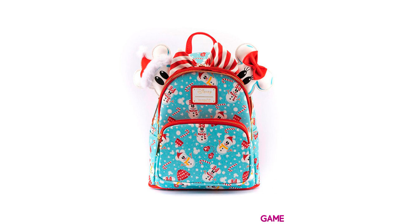 Set Mochila Diadema orejas Mickey Minnie Snowman Disney Loungefly 26cm-4