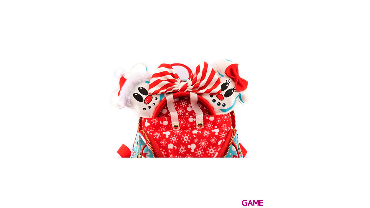 Set Mochila Diadema orejas Mickey Minnie Snowman Disney Loungefly 26cm-5