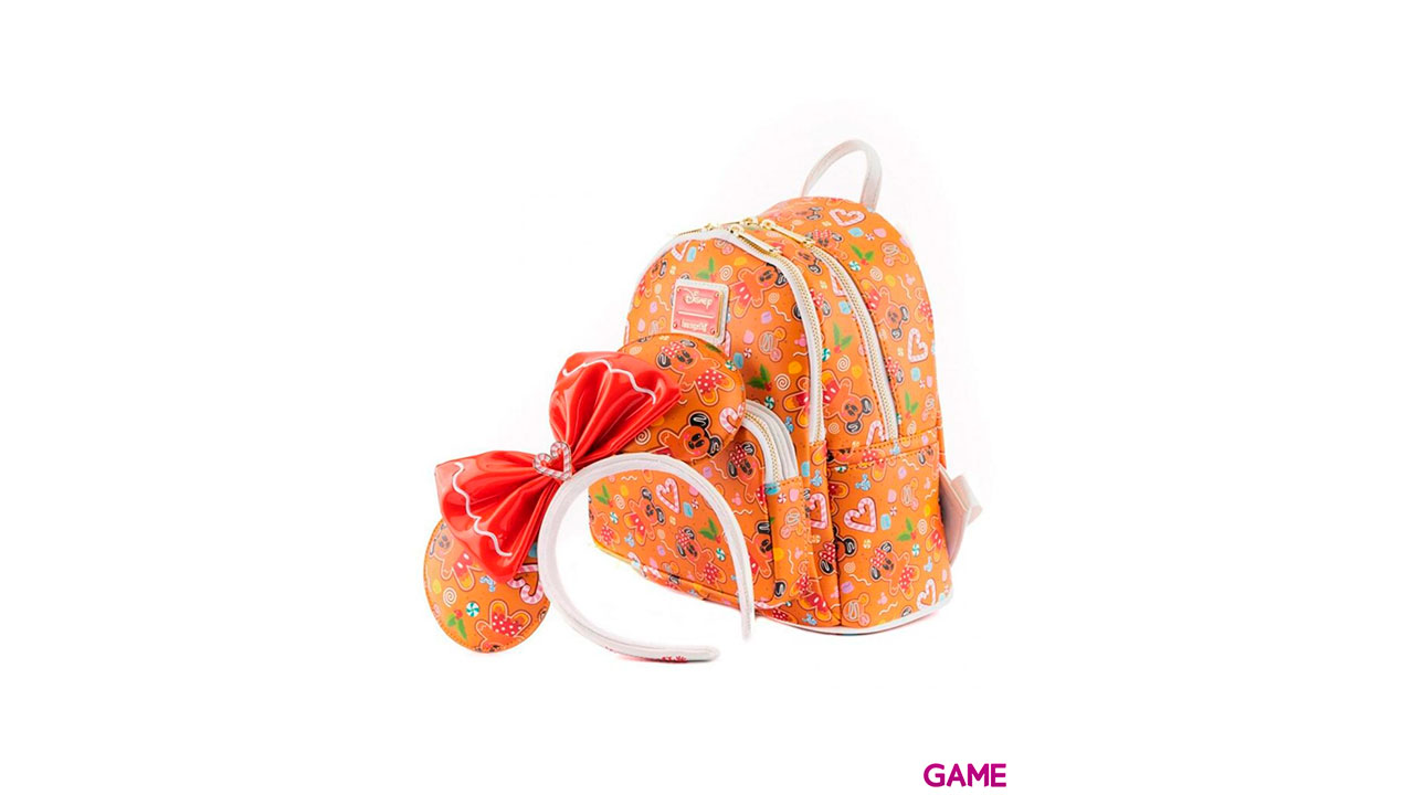 Set Mochila Diadema orejas Mickey Minnie Gingerbread Disney Loungefly 26cm-4