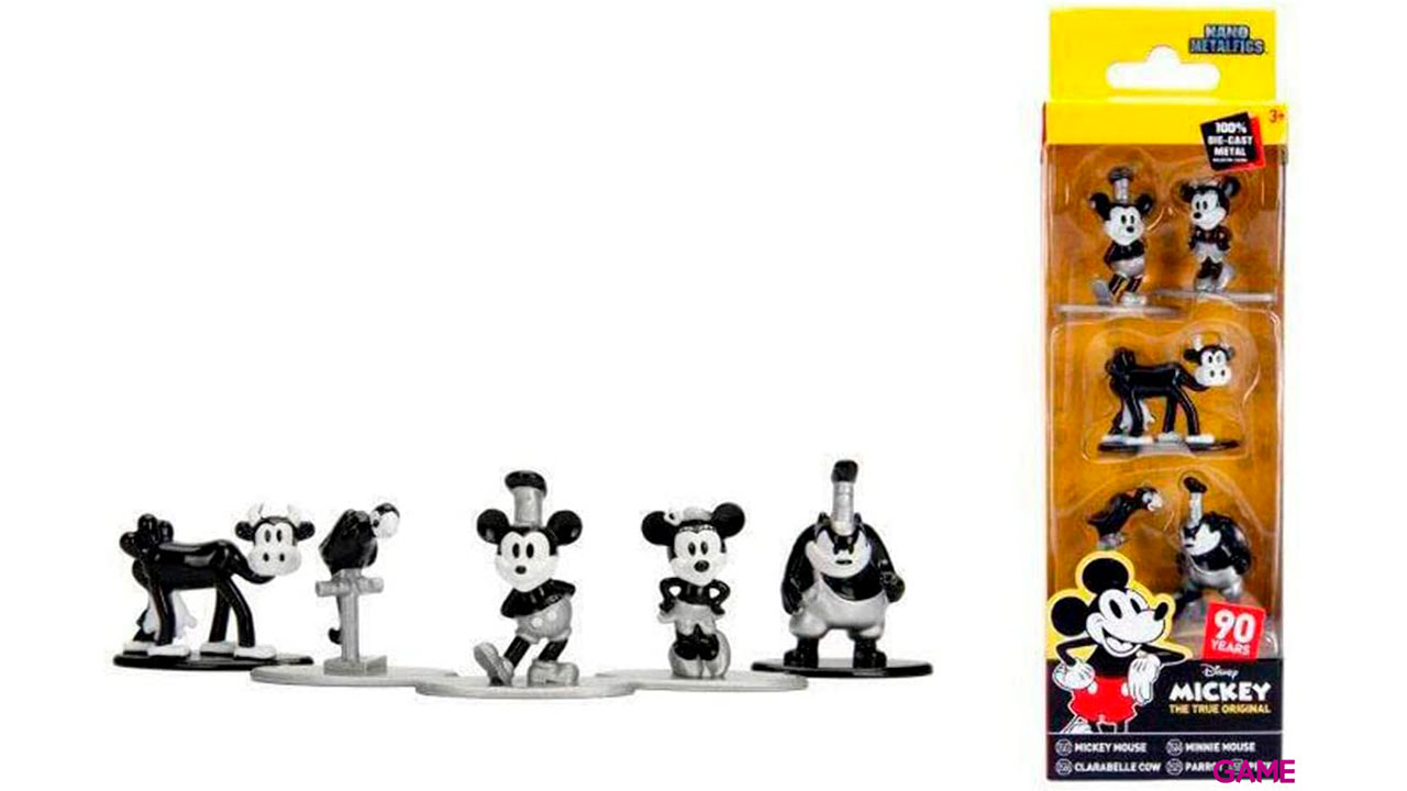 Pack 5 figuras Nano Metalfigs Mickey Disney 4cm-1