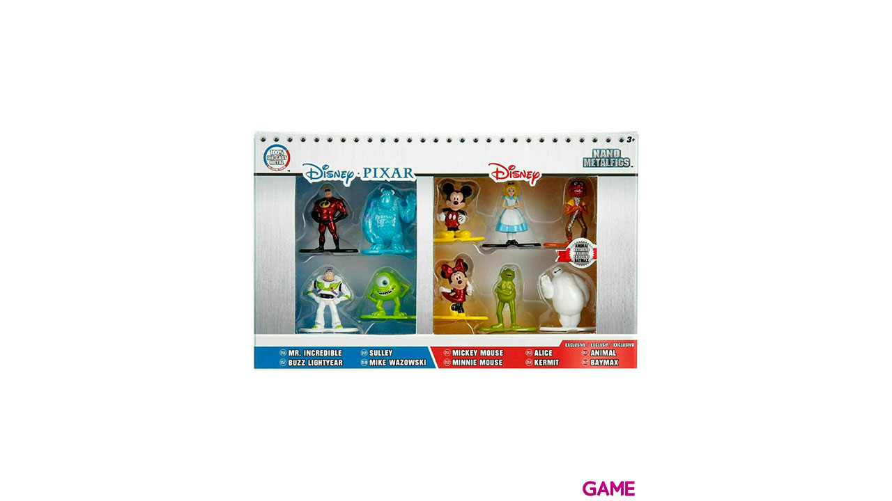 Pack 10 figuras Nano Metalfigs Disney Pixar 4cm-0