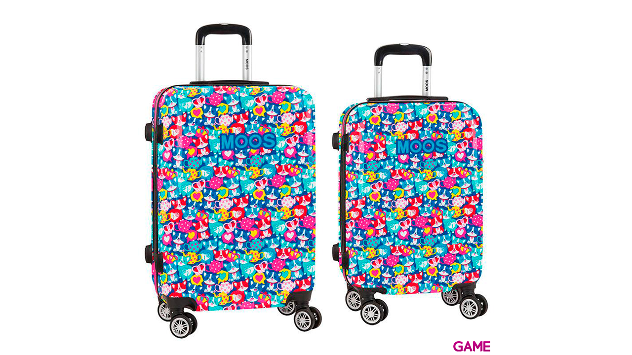 Moos Corgi 4 Ruedas  Pack 2 uds 55cm y 63cm - Maleta-0
