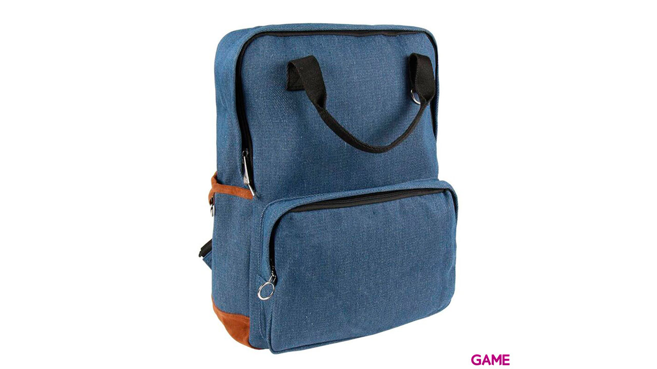 Denim pines y parches 38cm - Mochila-0