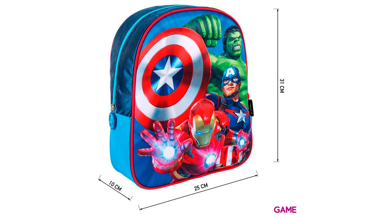 3D Vengadores Avengers Marvel 31cm - Mochila-1