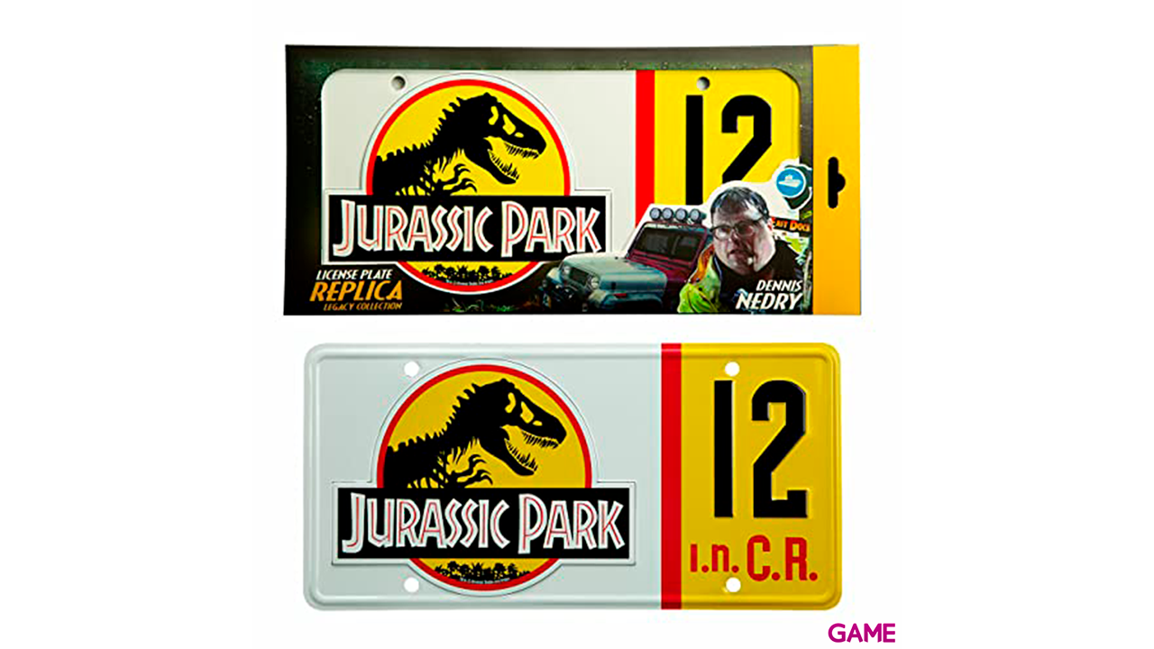 Replica matricula Dennis Nedry Jurassic Park-1